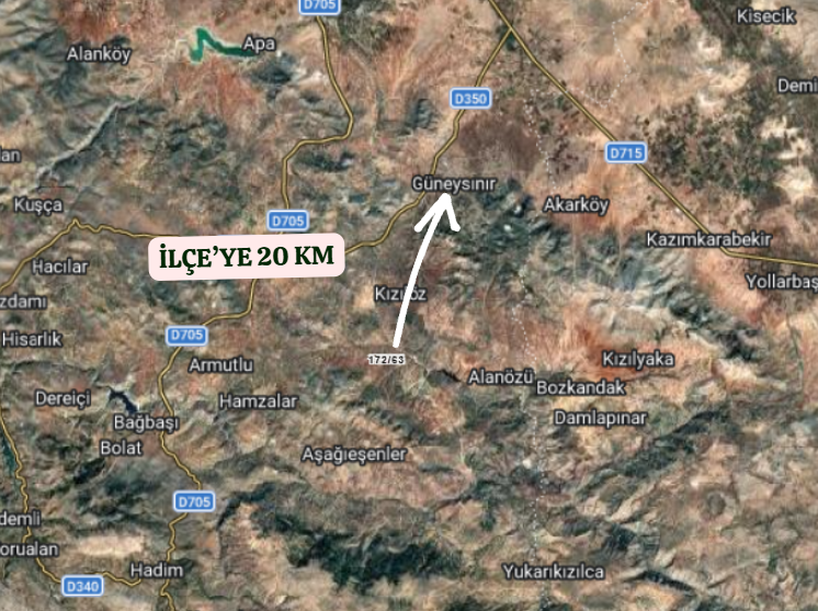 KONYA GÜNEYSINIR KAYAAĞZI  KÖYÜNDE 2.520  M²  BAĞ  SATILIKTIR - KONYA GÜNEYSINIR fotoğraf 6