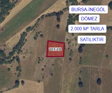 BURSA İNEGÖL DÖMEZ MAH. 2.000 M² TARLA  SATILIKTIR - BURSA İNEGÖL fotoğraf 3