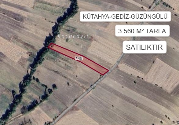 KÜTAHYA GEDİZ GÜZÜNGÜLÜ KÖYÜ’NDE 3.560 M² TARLA SATILIKTIR - KÜTAHYA GEDİZ fotoğraf 2