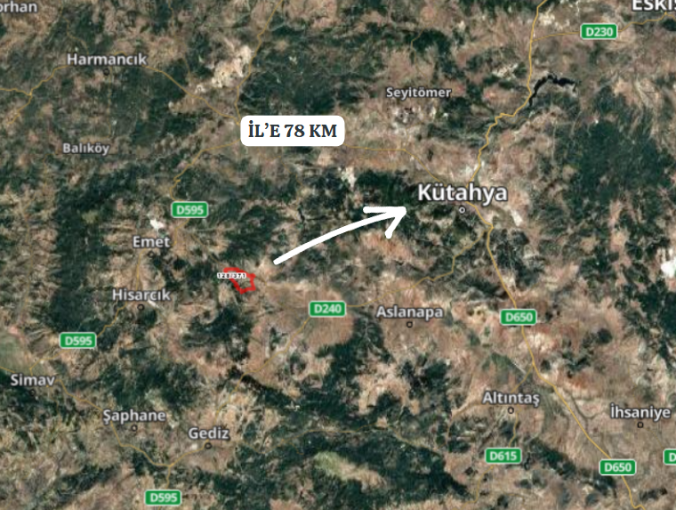 KÜTAHYA EMET ÇERTE/YILDIRIM'DA 7.864 M² TARLAMIZ SATILIKTIR. - KÜTAHYA EMET fotoğraf 6