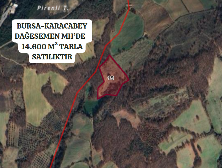 BURSA KARACABEY DAĞESEMEN 14.600  M²  TARLA  SATILIKTIR. - BURSA KARACABEY fotoğraf 2