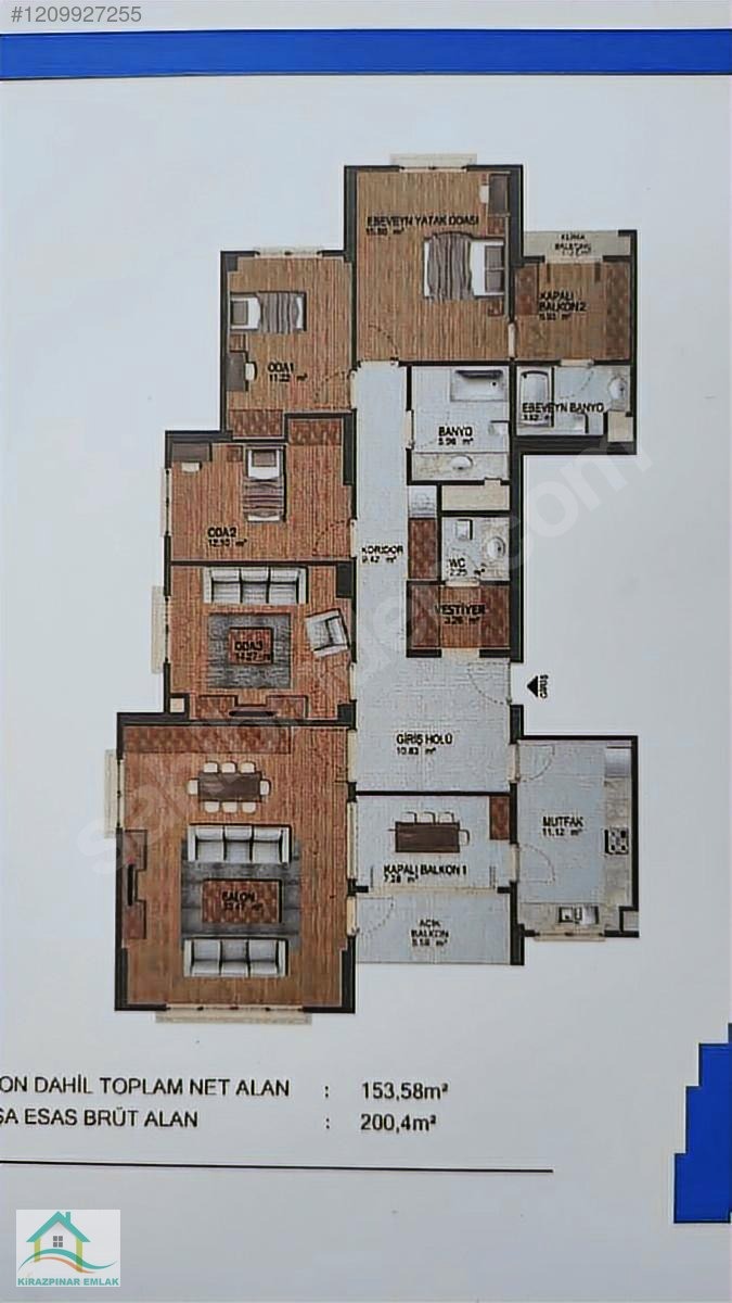 GEBZE EMLAK KONUTLARI 3.ETAP F TİPİ 4+1 - KOCAELİ GEBZE fotoğraf 11