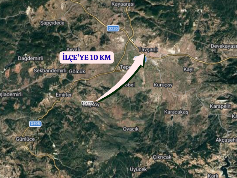 KÜTAHYA TAVŞANLI BAŞKÖY  KÖYÜNDE 423  M²  TARLA  SATILIKTIR - KÜTAHYA TAVŞANLI fotoğraf 5