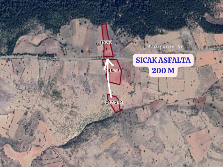 KÜTAHYA HİSARCIK KARBASAN-YENİDOĞAN  KÖYÜNDE 3.841  M² TARLA  SATILIKTIR - KÜTAHYA HİSARCIK fotoğraf 3