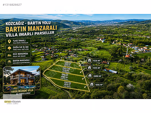 BARTINA 10 DK MESAFEDE MANZARALI VİLLA İMARLI PARSELLER - BARTIN MERKEZ fotoğraf 6