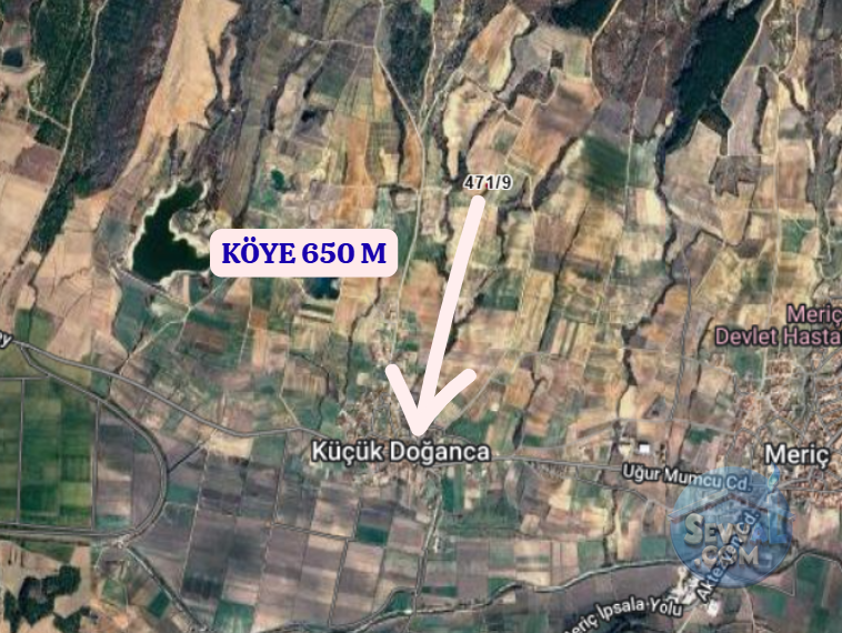 EDİRNE MERİÇ KÜÇÜKDOĞANCA  KÖYÜNDE  127 M²  TARLA  SATILIKTIR - EDİRNE MERİÇ fotoğraf 4