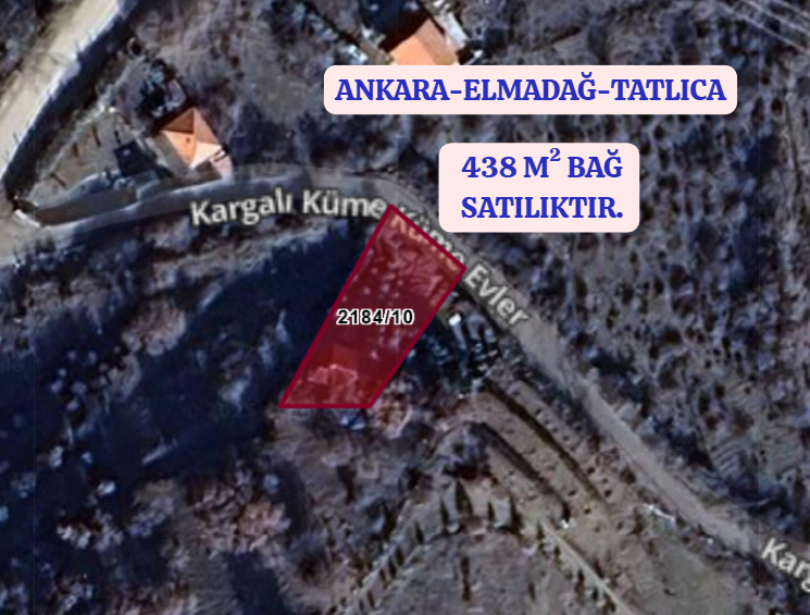 ANKARA ELMADAĞ TATLICA KÖYÜNDE 438 M² BAĞIMIZ SATILIKTIR - ANKARA ELMADAĞ fotoğraf 2