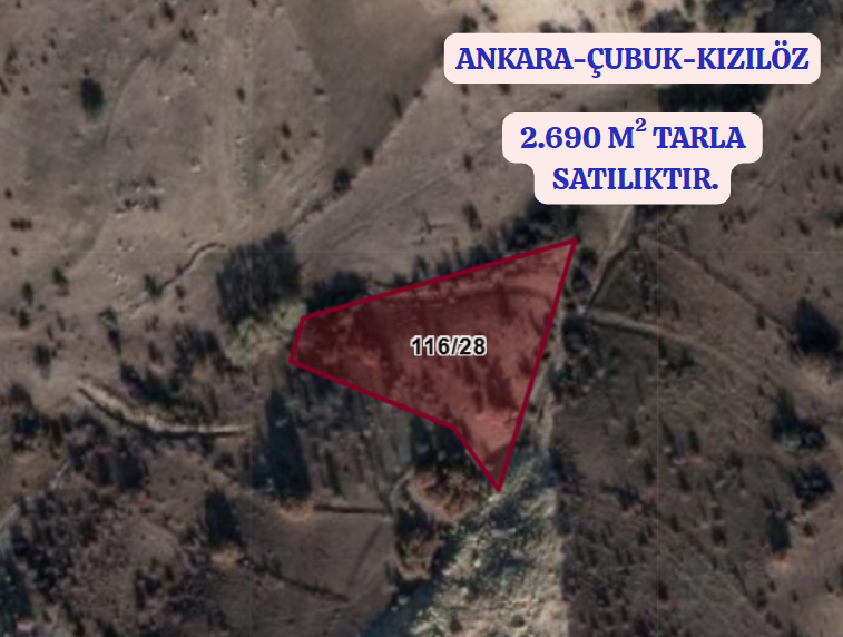 ANKARA ÇUBUK KIZILÖZ KÖYÜNDE 2.690 M² TARLAMIZ SATILIKTIR - ANKARA ÇUBUK fotoğraf 2
