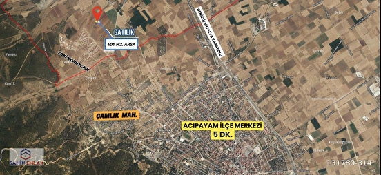 ŞAHİN EMLAK'TAN DENİZLİ ACIPAYAM OĞUZ MAH.SATILIK 401M2 ARSA - DENİZLİ ACIPAYAM fotoğraf 4