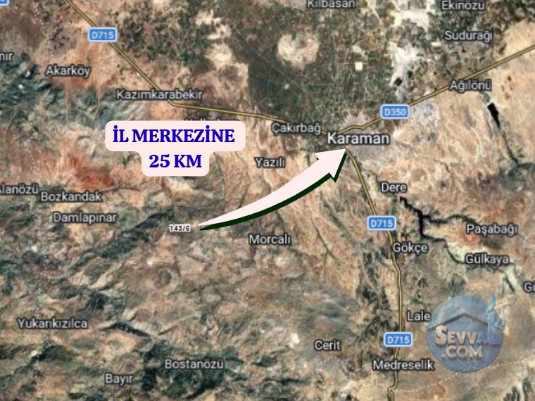 KARAMAN MERKEZ YILANGÜMÜ  KÖYÜNDE  9.242 M²   TARLA  SATILIKTIR - KARAMAN MERKEZ fotoğraf 6