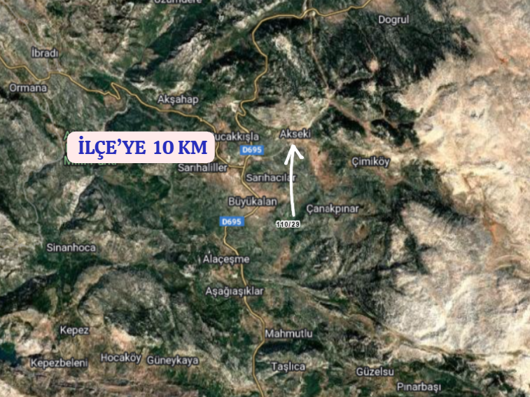ANTALYA AKSEKİ BUCAKALAN   KÖYÜNDE  1.057  M²  TARLA  SATILIKTIR - ANTALYA AKSEKİ fotoğraf 4