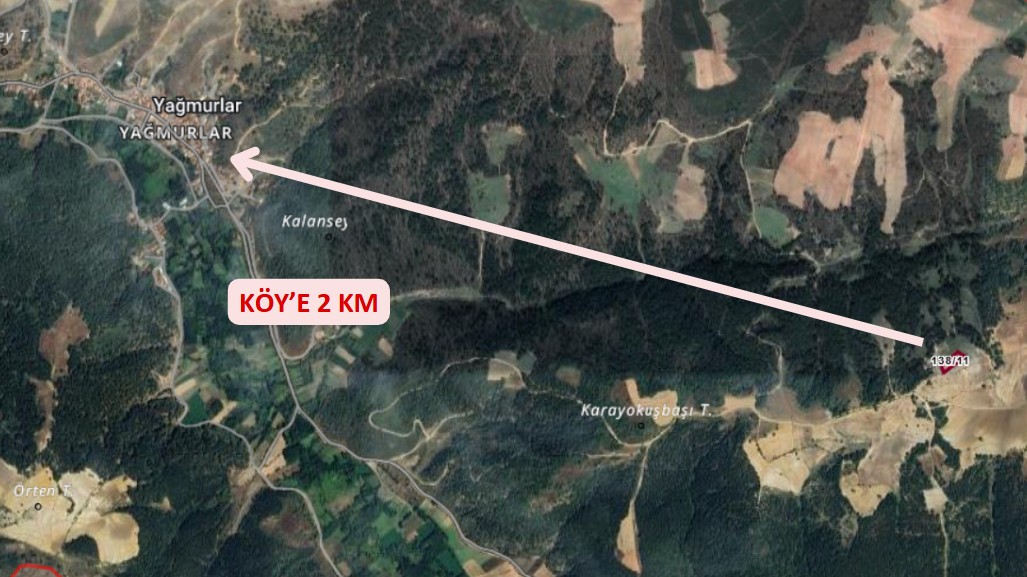 KÜTAHYA GEDİZ YAĞMURLAR KÖYÜNDE 1.688 M² TARLA SATILIKTIR - KÜTAHYA GEDİZ fotoğraf 4