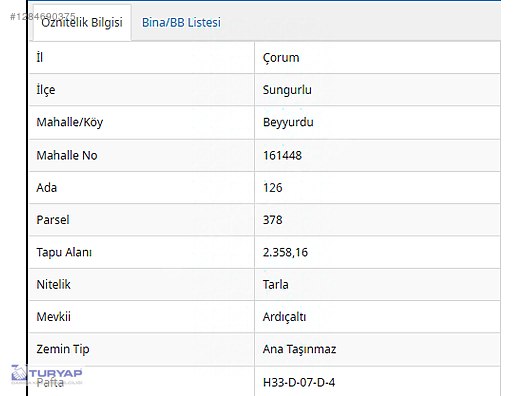 SUNGURLU BEYYURDU KÖYÜ SATILIK TARLA - ÇORUM SUNGURLU fotoğraf 3