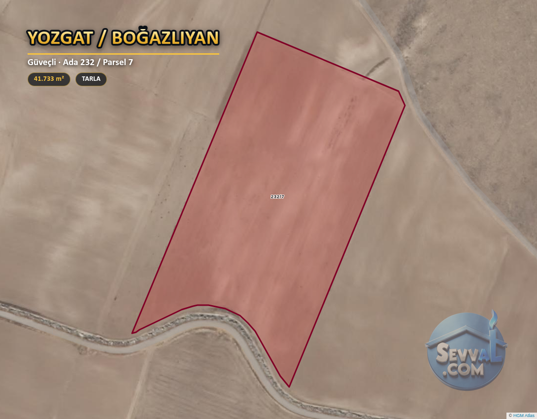 YOZGAT BOĞAZLIYAN GÜVEÇLİ 41.733 m² SATILIK ARSA - YOZGAT BOĞAZLIYAN fotoğraf 2