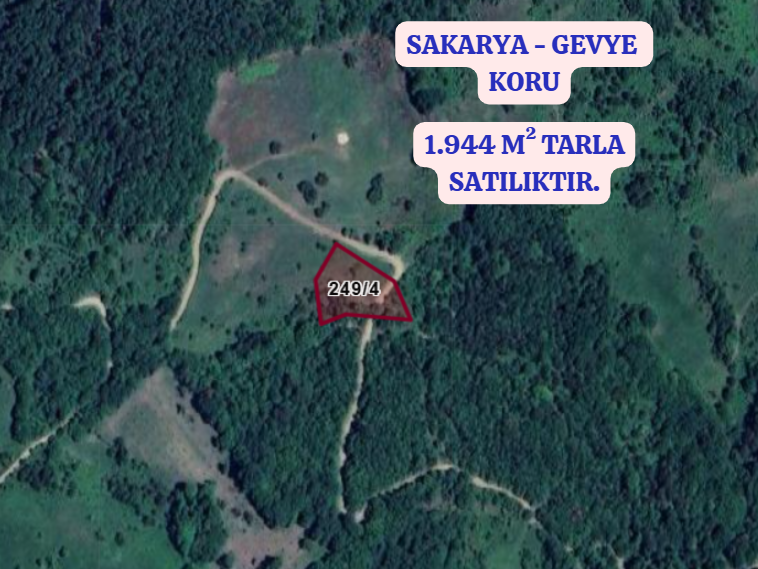 SAKARYA GEVYE KORU KÖYÜNDE  1.944 M² TARLA  SATILIKTIR  - SAKARYA GEYVE fotoğraf 2