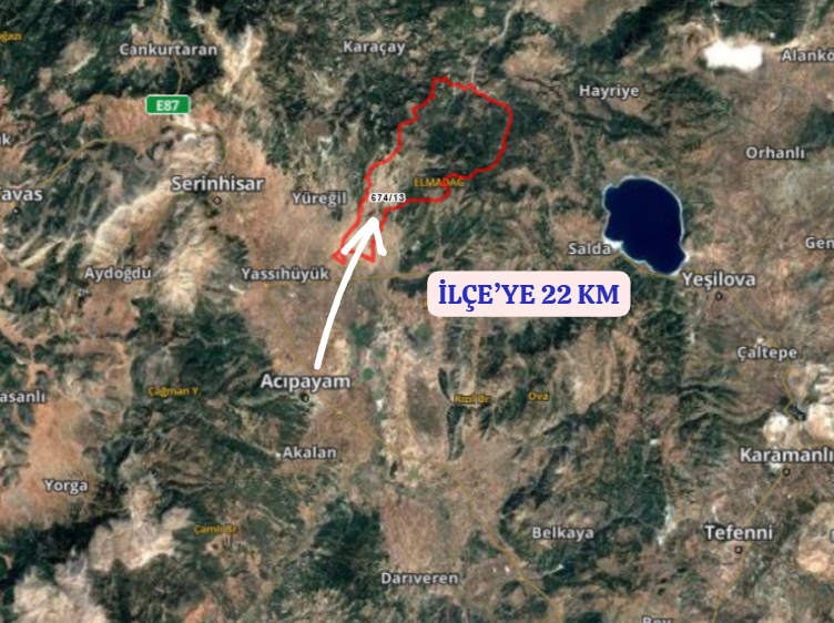 DENİZLİ ACIPAYAM YEŞİLYUVA  KÖYÜNDE 880  M² TARLA  SATILIKTIR - DENİZLİ ACIPAYAM fotoğraf 5
