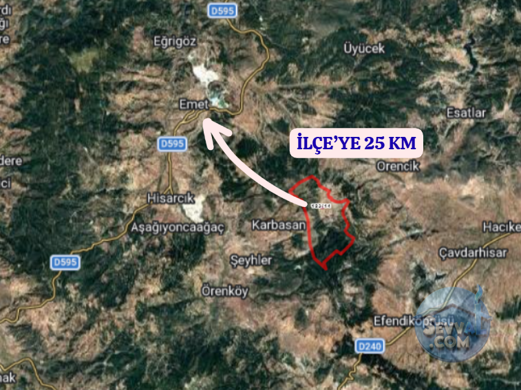 KÜTAHYA EMET DÜŞECEK  KÖYÜNDE  9.955 M²  TARLA SATILIKTIR - KÜTAHYA EMET fotoğraf 5