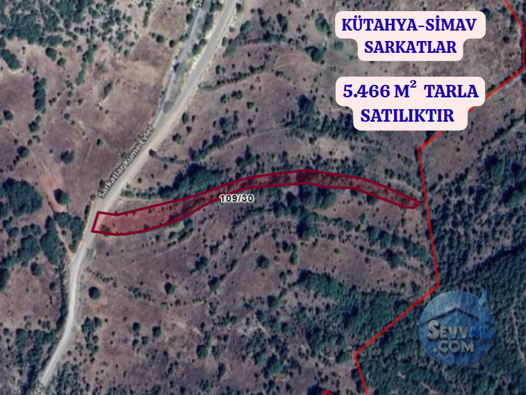 KÜTAHYA SİMAV SARKATLAR   KÖYÜNDE 5.466 M² TARLA  SATILIKTIR - KÜTAHYA SİMAV fotoğraf 2