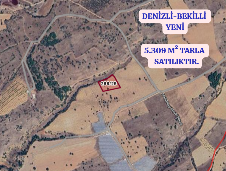DENİZLİ BEKİLLİ YENİ  MAHALLESİNDE 5.309  M² TARLA  SATILIKTIR - DENİZLİ BEKİLLİ fotoğraf 2