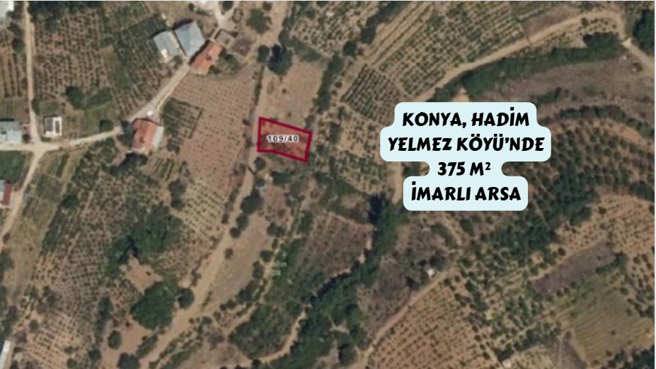 KONYA HADİM YELMEZ KÖYÜNDE 375M² İMARLI ARSAMIZ SATILIKTIR. - KONYA HADİM fotoğraf 2