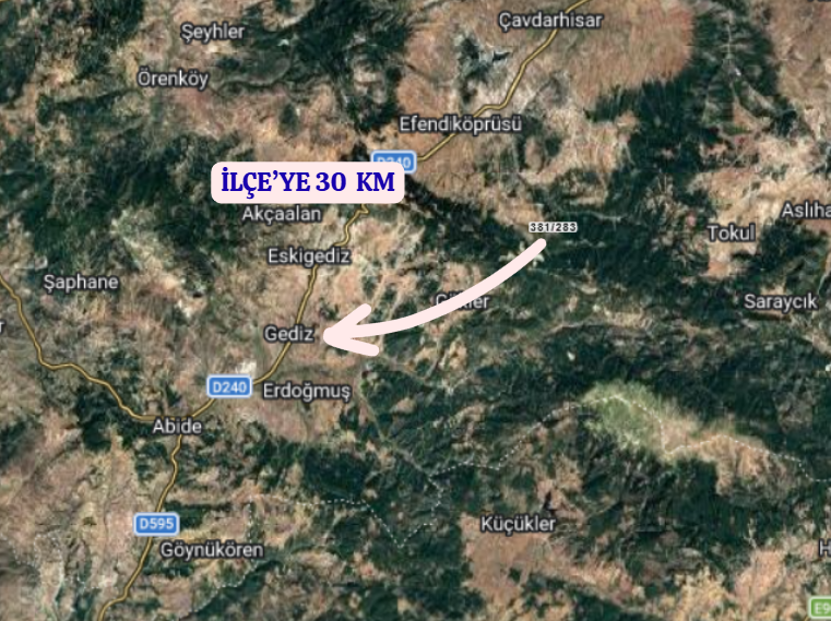 KÜTAHYA GEDİZ CEBRAİL,FATİH  KÖYÜNDE  4.058 M²  TARLA  SATILIKTIR - KÜTAHYA GEDİZ fotoğraf 5