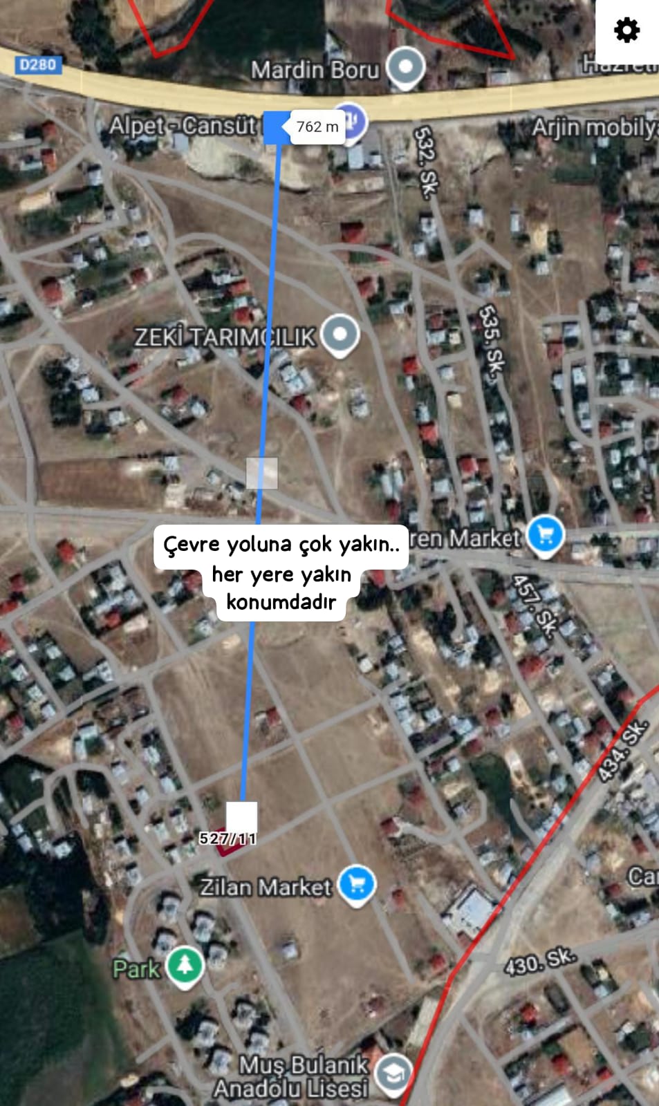SATILIK ARSA 650 M² Muş / Bulanık / Yeni Mah.  - MUŞ BULANIK fotoğraf 2