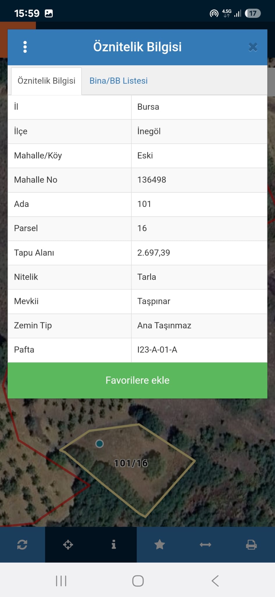 BURSA İNEGÖL ESKİ KÖYÜMÜZDE 2.697 M² TARLAMIZ  SATILIKTIR. - BURSA İNEGÖL fotoğraf 5