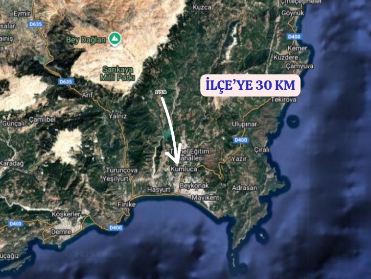 ANTALYA KUMLUCA YENİKIŞLA KÖYÜNDE 9.535 M²   EV VE TARLA  SATILIKTIR - ANTALYA KUMLUCA fotoğraf 5