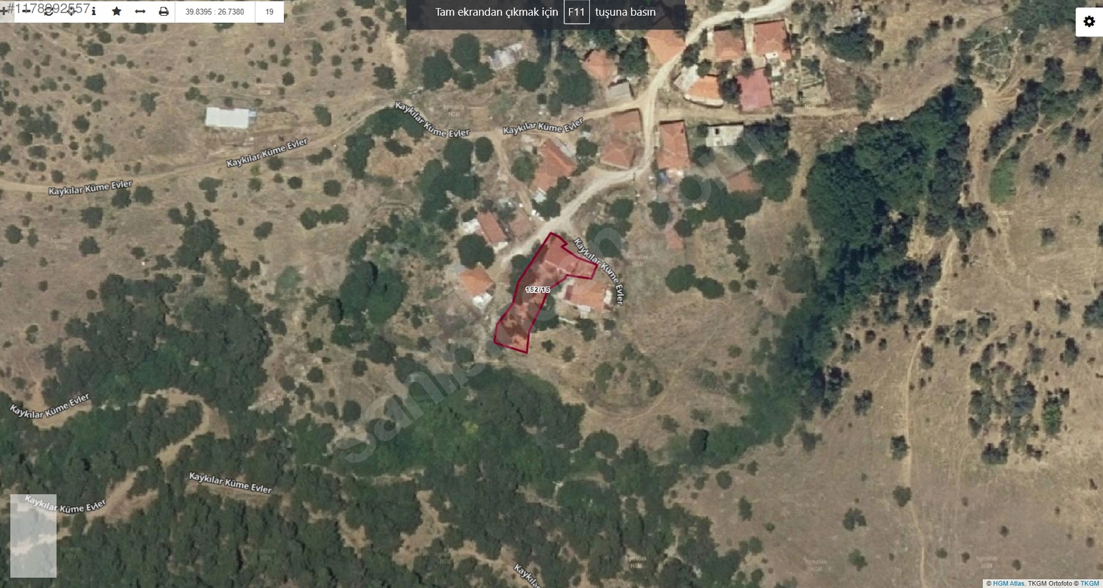 ÇANAKKALE BAYRAMİÇ KAYKILAR KÖYÜ 414 m2 ARSA KARGİR EV - ÇANAKKALE BAYRAMİÇ fotoğraf 2