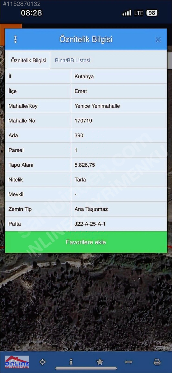 SATILIK ARAZİ - KÜTAHYA EMET fotoğraf 9