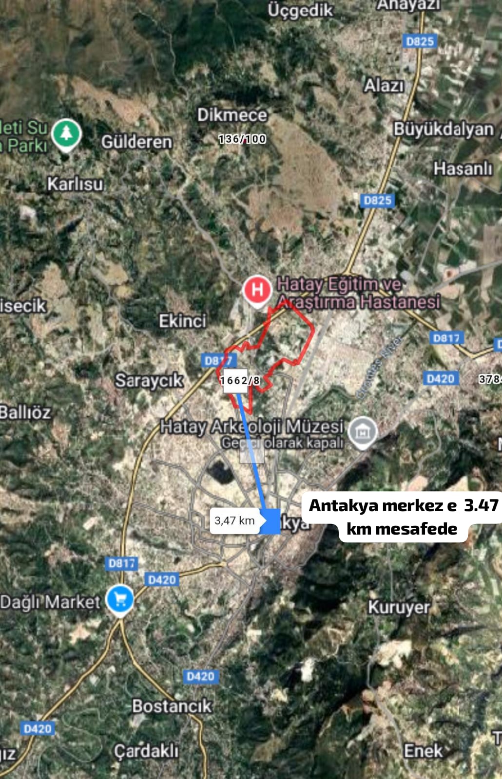 SATILIK ARSA 477 M² Hatay / Antakya / Odabaşı Mh. - HATAY ANTAKYA fotoğraf 3