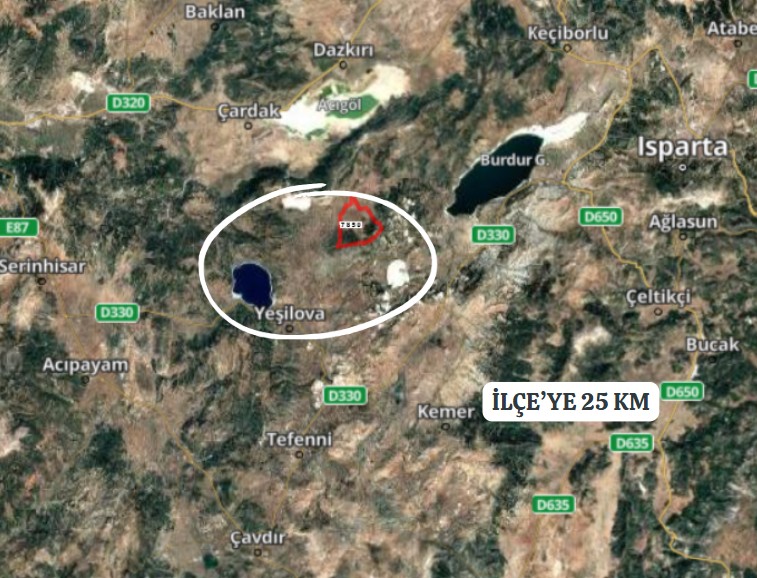 BURDUR YEŞİLOVA BÜYÜKYAKA KÖYÜ’NDE 3.450 M² TARLAMIZ  SATILIKTIR. - BURDUR YEŞİLOVA fotoğraf 5