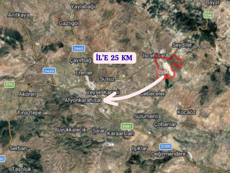 AFYONKARAHİSAR İSCEHİSAR TEPECİK    KÖYÜNDE  1.521 M²  TARLA  SATILIKTIR - AFYONKARAHİSAR İSCEHİSAR fotoğraf 6