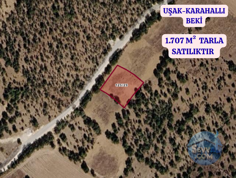 UŞAK KARAHALLI BEKİ  KÖYÜNDE 1.707 M²  TARLA  SATILIKTIR - UŞAK KARAHALLI fotoğraf 2