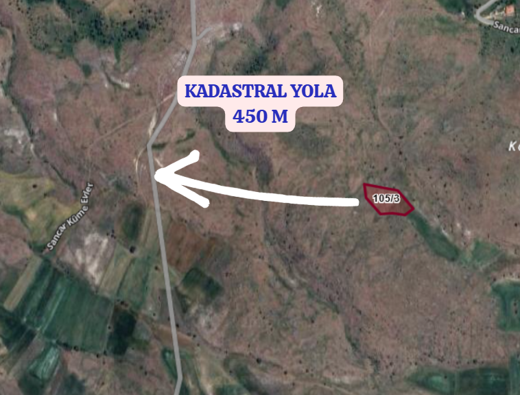 ÇANKIRI ORTA SANCAR  KÖYÜNDE 3.740  M² TARLA  SATILIKTIR - ÇANKIRI ORTA fotoğraf 3