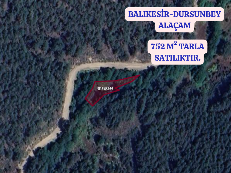 BALIKESİR DURSUNBEY ALAÇAM  KÖYÜNDE  752  M² TARLA  SATILIKTIR - BALIKESİR DURSUNBEY fotoğraf 2