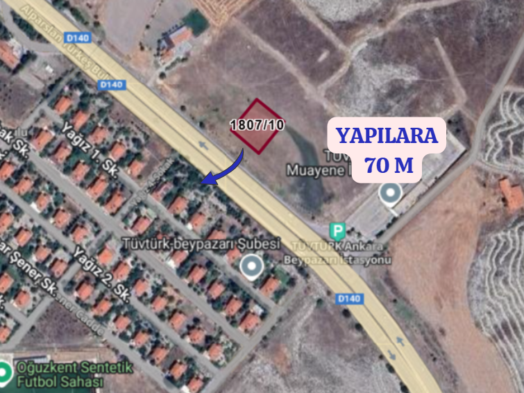 ANKARA  BEYPAZARI AYVAŞIK KÖYÜNDE 1.136 M² ARSAMIZ SATILIKTIR. - ANKARA BEYPAZARI fotoğraf 3