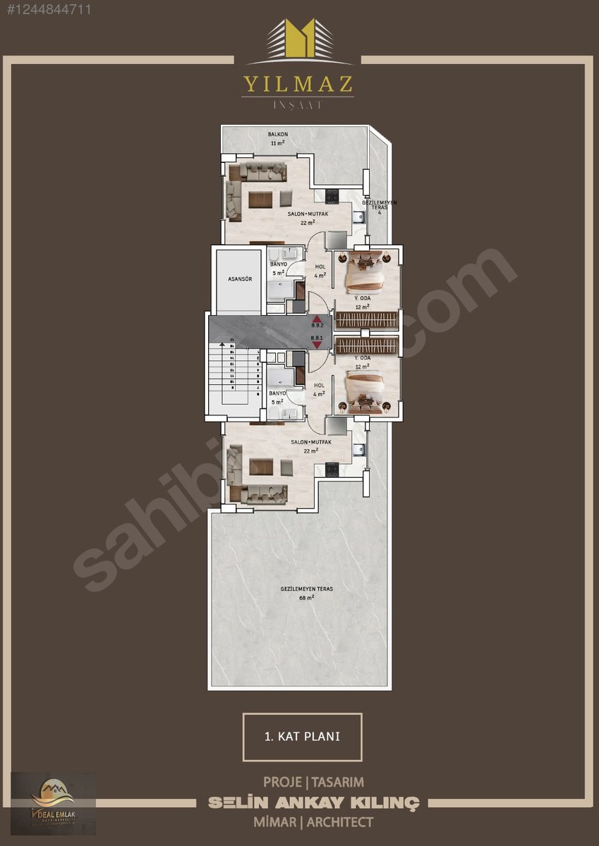 ANAMUR YEŞİLYURT MERKEZDE SATILIK 1+1 DAİRELER - MERSİN ANAMUR fotoğraf 4
