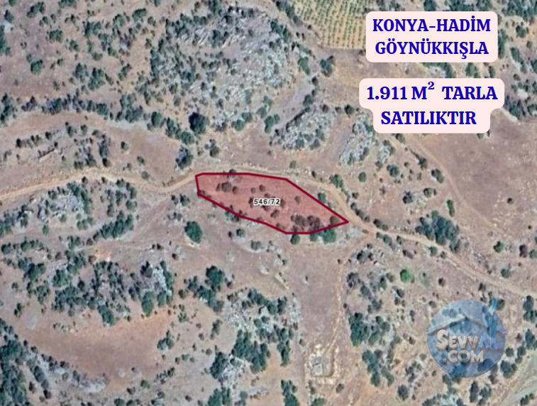KONYA HADİM GÖYNÜKKIŞLA  KÖYÜNDE 1.911 M²  TARLA  SATILIKTIR - KONYA HADİM fotoğraf 2
