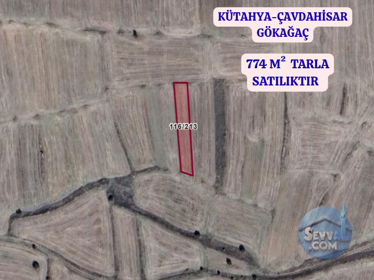 KÜTAHYA ÇAVDARHİSAR GÖKAĞAÇ  KÖYÜNDE  774 M²  TARLA SATILIKTIR - KÜTAHYA ÇAVDARHİSAR fotoğraf 2