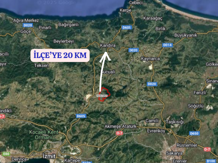 KOCAELİ KANDIRA ELMACIK   KÖYÜNDE 518 M²  TARLA  SATILIKTIR - KOCAELİ KANDIRA fotoğraf 5