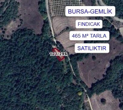 BURSA GEMLİK FINDICAK MAH. 465M² TARLA  SATILIKTIR - BURSA GEMLİK fotoğraf 4