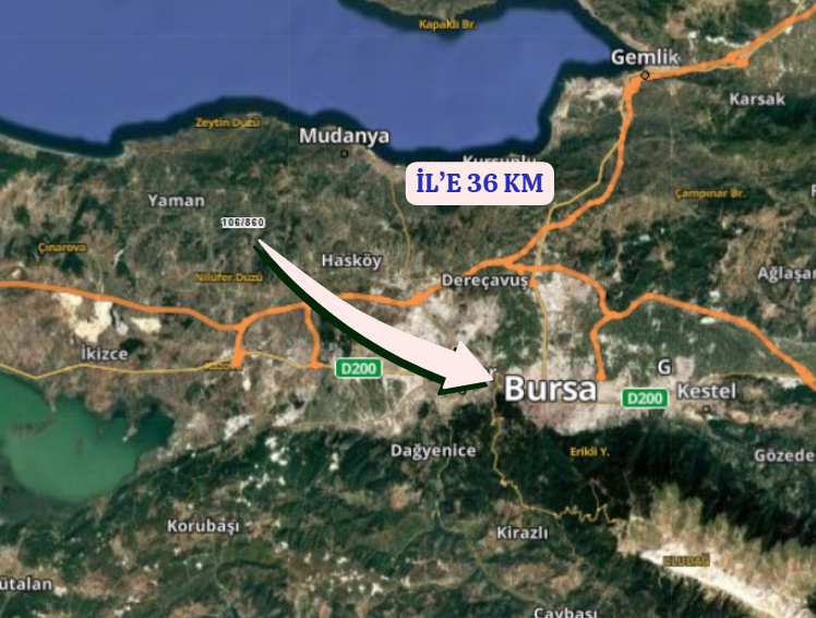 BURSA MUDANYA DEREKÖY KÖYÜNDE 1.834 M² ZEYTİNLİK SATILIKTIR. - BURSA MUDANYA fotoğraf 8