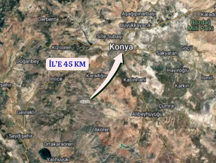 KONYA MERAM YEŞİLDERE  KÖYÜNDE 3.544  M² TARLA  SATILIKTIR - KONYA MERAM fotoğraf 6