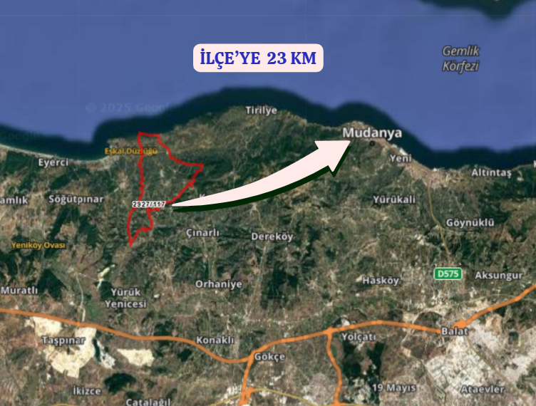 BURSA MUDANYA YALIÇİFTLİK  KÖYÜNDE 5.530 M²  TARLA SATILIKTIR - BURSA MUDANYA fotoğraf 5