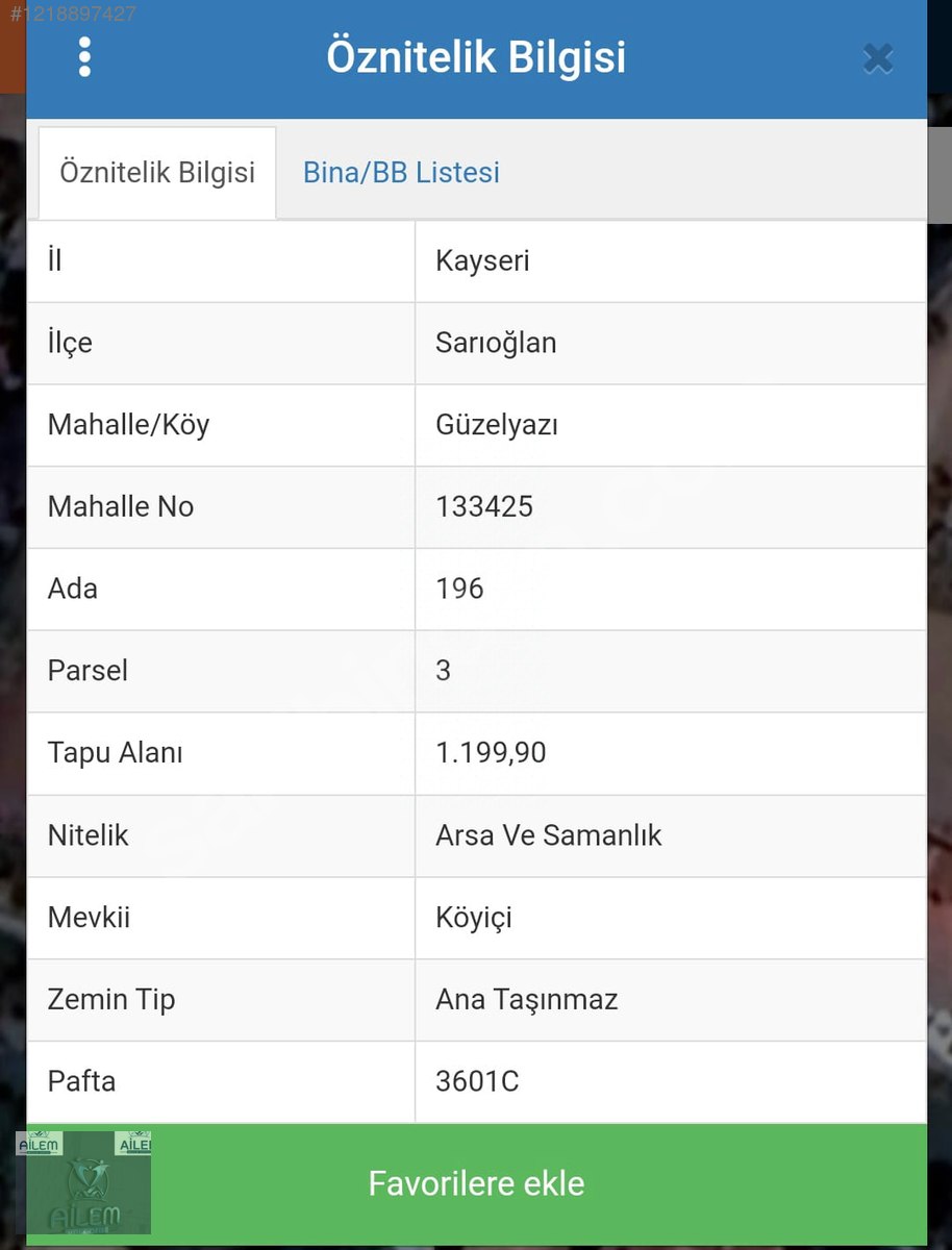 KAYSERİ SARIOĞLAN İLÇE MERKEZİNDE SATILIK PARSEL - KAYSERİ SARIOĞLAN fotoğraf 3