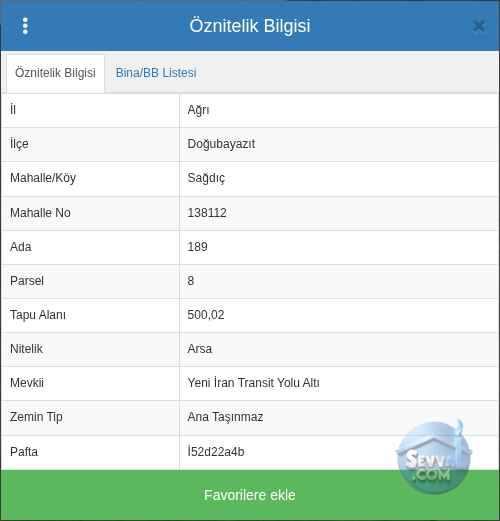 AĞRI DOĞUBAYAZIT SAĞDIÇ 500 m² SATILIK ARSA - AĞRI DOĞUBAYAZIT fotoğraf 3