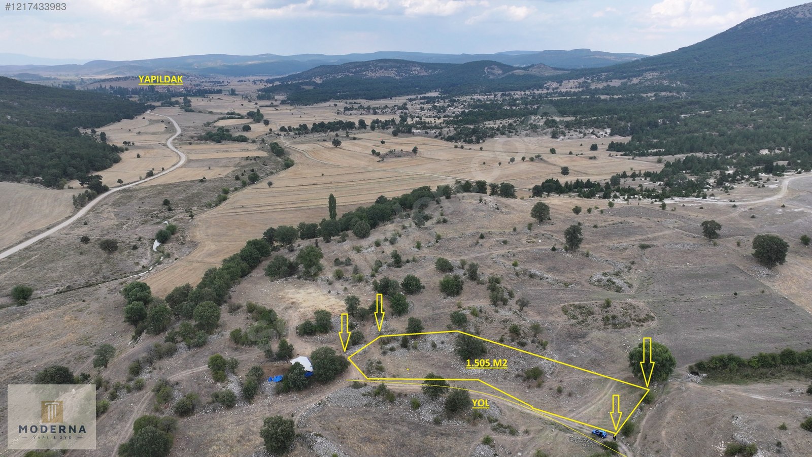 ESKİŞEHİR YAPILDAK YAYLASINDA MANZARALI 1.505 M2 TEK TAPU FIRSAT - ESKİŞEHİR SEYİTGAZİ fotoğraf 6