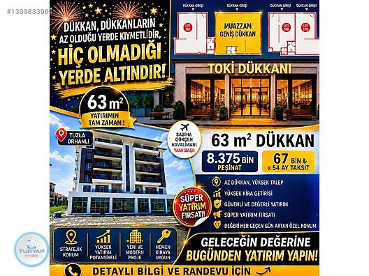 TUZLA ORHANLI MAH. 63 M2 KİRALIK DÜKKAN ZEMİN KAT - GK1-4 BLOK - İSTANBUL TUZLA fotoğraf 30