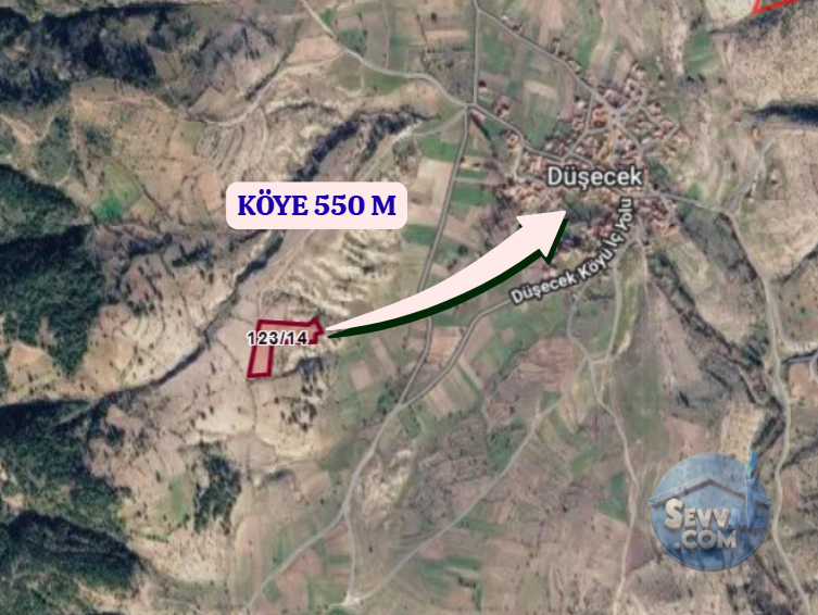 KÜTAHYA EMET DÜŞECEK  KÖYÜNDE  9.955 M²  TARLA SATILIKTIR - KÜTAHYA EMET fotoğraf 4